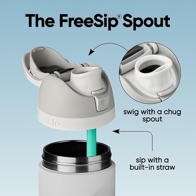 Owala FreeSip Stainless Steel Water Bottle 24 oz Denim2 Owala FreeSip 24 oz Insulated Stainless Steel Water Bottle – Denim, Leak-Proof Sports Bottle with Straw & Spout, Double-Wall Vacuum Insulation - Image 3