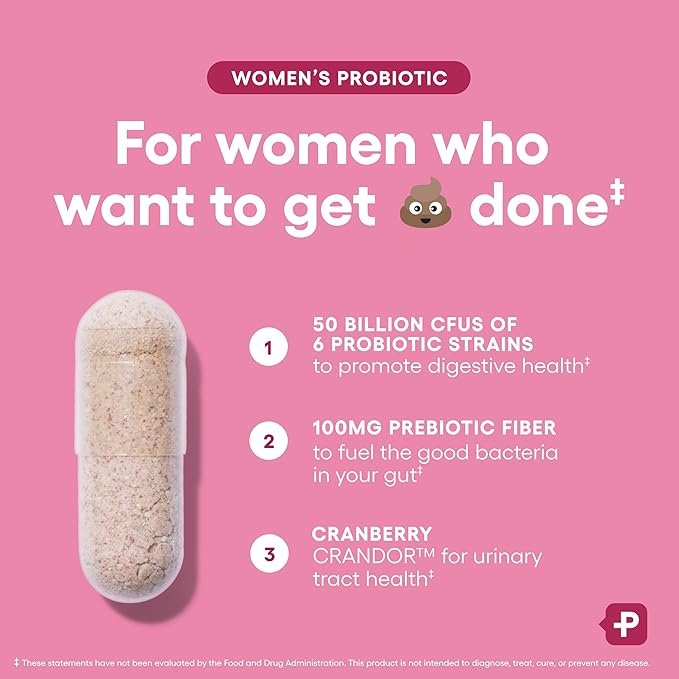 Physician CHOICE Probiotics for Women PH Balance (2) Physician's CHOICE Probiotics for Women – 50 Billion CFU, 6 Targeted Strains, Organic Prebiotics, Cranberry Extract & D-Mannose for Digestive, Urinary & Feminine Health (30 Capsules) - Image 3