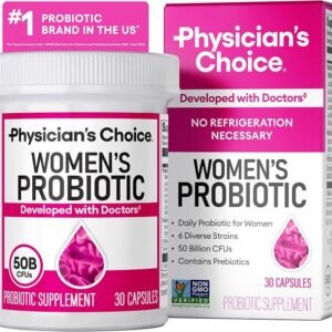 Physician's CHOICE women's probiotic supplement with 50 billion CFU, cranberry extract, D-Mannose, and organic prebiotics