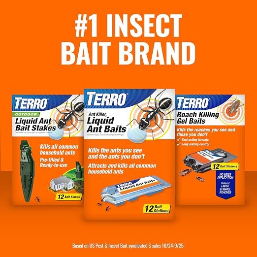 TERRO Liquid Ant Killer Bait Stations, 12 Pack Indoor Ant Traps T300B5 TERRO Liquid Ant Killer Bait Stations – 12 Pack Indoor Ant Traps, Fast-Acting Borax Formula for Household Ant Control - Image 2