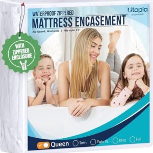 Utopia Bedding waterproof Queen size zippered mattress protector