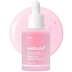 medicube PDRN Pink Peptide Serum with salmon DNA peptides and hyaluronic acid for skin hydration and glow